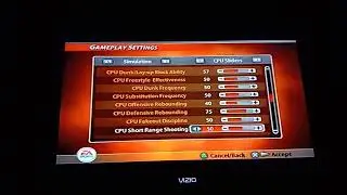 NBA Live 2005 (PlayStation 2) - Настройки процессора в параметрах игрового процесса (симуляция)