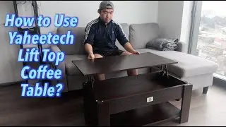 Как использовать журнальный столик Yaheetech Lift Top с местом для хранения?