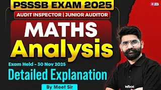 PSSSB Exam Analysis 2025 | PSSSB Junior Auditor Exam Analysis Maths All Asked Question And Ans