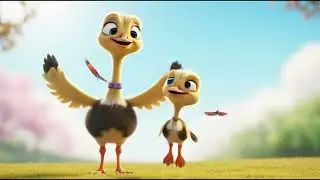 Oli the Baby Ostrich | First Flight Adventure | Fun Animated Story for Kids