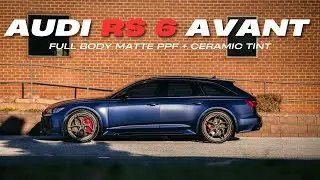 2021 Audi RS6 Navarra Blue Gets FULL Matte PPF + FormulaOne Pinnacle Tint | Baltimore&rsquo;s Best Install