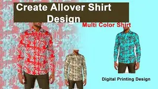 How to Create All Over shirt Design || Digital Printing Design || Textile Design