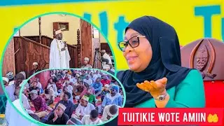 DUA YA KUMUOMBEA MHE. DKT  SAMIA SULUHU HASSAN MASJID GADAFI JIJINI DODOMA BAADA YA SWALA IJUMAA 