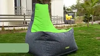 Gardenista Pouf g&eacute;ant d'ext&eacute;rieur &agrave; dossier haut pour adultes, BB D90 FR