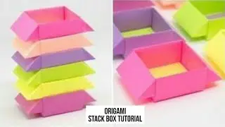 Diy Origami Stacking Box | Paper Crafts | Kids Crafts