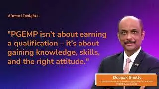 Deepak Shetty, CEO & MD JCB India, Reflects on his PGEMP journey at SPJIMR
