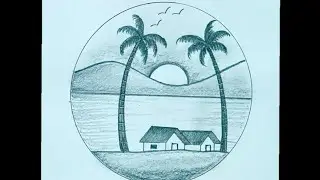 Mountain Scenery Drawing || Landscape Scenery Drawing || Easy Scenery Drawing For Kids ||
