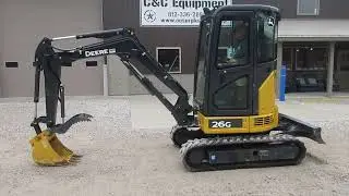 2018 John Deere 26G Excavator Cab thumb Only 74 hours! LIKE NEW! C&C Equipment