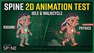 Spine 2D Animation Test - 2D Character Rigging & Physics Workflow