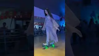 Pretty girl Roller-skating compilation #shorts