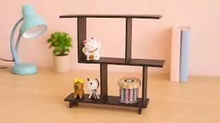 DIY Mini Shelf from Cardboard &ndash; Easy, Cute & Eco-Friendly Desk or Wall Organizer!