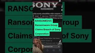 RANSOMEDVC HACKS SONY in MASSIVE DATA BREACH&hellip;🤯😳 #sony #ps5 #databreach #shorts