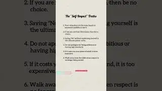 Master Self-Respect or Stay Disrespected #selfrespect #psychologyfacts #lifelessons