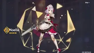 Guaranteed 4⭐ character Noelle from Beginners Wish banner pull 1  #genshinimpact #noelle