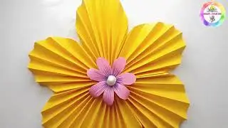 Quick Easy Paper Wall Hanging ldeas/ HeartFlower Wall decor / Cardboard Reuse /Room DecorDIY