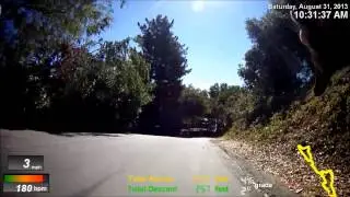 Joaquin Rd, Portola Valley bicycle climb with Garmin telemetry.
