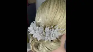 Bride Crystal Headpiece, Wedding Hair Clip-HB146