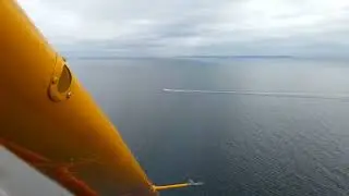 Clyde Carlson in his Uniflite Boat Hakai Bound Jim in DeHavilland Beaver Seaplane