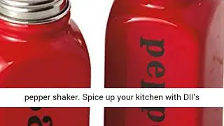 DII Design Imports Ceramic Salt & Pepper Shakers (Red)