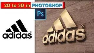 Photoshop Tutorials - How to Make 3D Logo with Mockup psd (3D Logo)