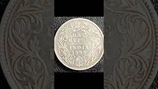 ONE RUPEE COIN ! YEAR 1898 ! VICTORIA EMPRESS ! SILVER COIN !