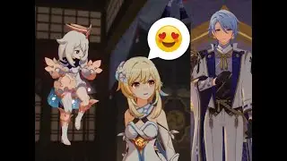 Lumine finally meets Kamisato Ayato | Genshin Impact | Cypressus Custos Act 1 Cutscene