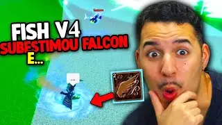 FISH V4 me SUBESTIMOU e mostrei o COMBO ONE SHOT de FALCON no Blox Fruits 🤣🔥