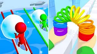 Snow Race 3D🆚Toy Spring Max Levels Walkthrough 9999 Mobile Gameplay BR11