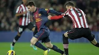 Messi vs Athletic Bilbao, incredible dribbling, HD, zoom camera