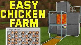 Простая куриная ферма в Minecraft Bedrock 1.21+ (Bedrock, MCPE, PS4, Xbox)