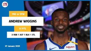 ANDREW WIGGINS 9 PTS vs MIA 07 Jan 24-25 GSW Highlights