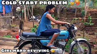 Girl Hard Reviving RX100 || Rx100 Cold Start Problem at Morning