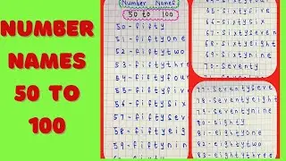 How to write Number Names 50 to 100 | Basic maths | Homeschooling