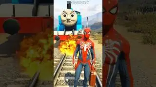 GTA V SPIDER MAN SAVING FRANKLIN FROM GTA THOMAS THE TRAIN - coffin dance song cover