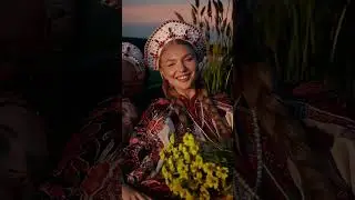 Young Women Running Through Birch Forest Traditional Russian Dresses Pure Neural Magic