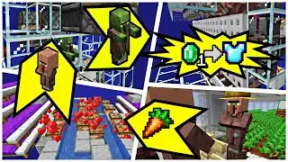 ALL in 1 Villager Factory! (Crops, Breeder, Curer, Trading Hall) | 1.16-1.21+ Minecraft
