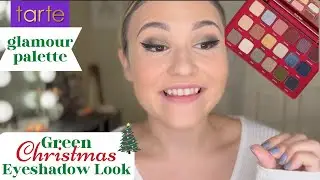 ✨WEARABLE✨GREEN CHRISTMAS EYE LOOK - tarte glamour eyeshadow palette