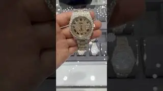 Iced out 41mm Rolex Datejust Two Tone Oyster Band🔥Yellow #rolex #jewelry #diamond #datejust #ice