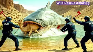 Heroic Rescue Team Saves Lone Camel in Desert from Attack by Giant Catfish | Wild Rescue Amazing