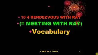 RENDEZVOUS WITH RAY VOCABULARY 2