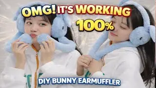 ❌ Don&rsquo;t Buy Ear Muffler | ₹0 DIY Bunny Ear Muffler at Home 🐰❄️Easy Winter Craft ❄️🧵