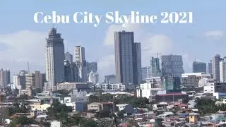 Cebu City Skyline and 3rd bridge as seen from SM Seaside Skypark 2021