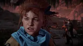 Horizon Zero Dawn - Choice - Bast throws a rock at Aloy