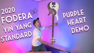 2020 Fodera Yin Yang Standard Purple Heart Olympic White Demo