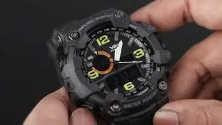 V2A Military Analog Digital Sport Watch Tutorial Video