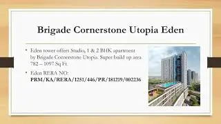 Brigade Cornerstone Utopia Project Bangalore | Brigade Group | Whitefield | Bangalore
