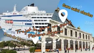 Allez au port de Marseille piétons de la gare saint charles