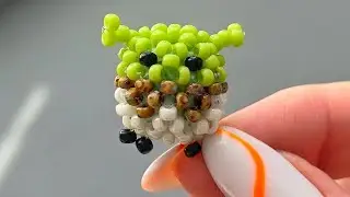 DIY Tiny Beaded Shrek! 🟢 Most Adorable 3D Figure Tutorial
