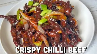 CRISPY CHILLI BEEF|| CHILLI BEEF RECIPE || BEE'SKITCHEN