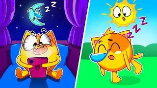 I Don't Wanna Sleep Story 😴 | Funniest Cartoon For Kids By 4 Friends 😻